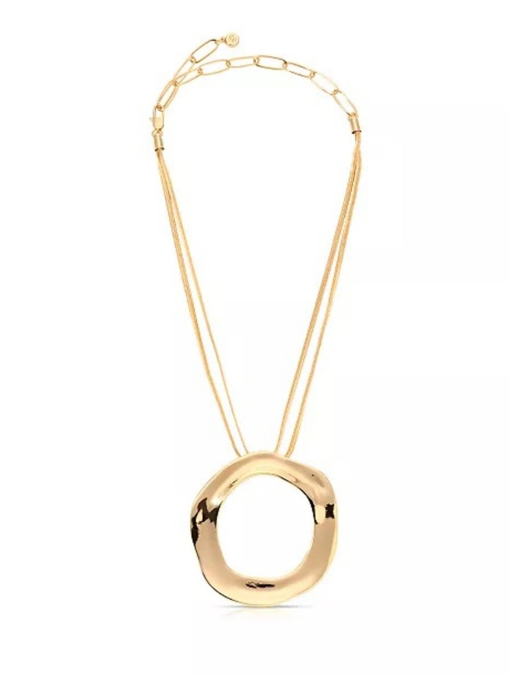 Ettika Open Circle 18K Gold Plated Statement Necklace NWT